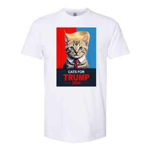 Cats For Donald Trump 2024 Election Softstyle CVC T-Shirt