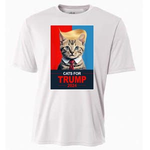 Cats For Donald Trump 2024 Election Cooling Performance Crew T-Shirt