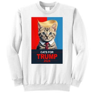 Cats For Donald Trump 2024 Election Sweatshirt