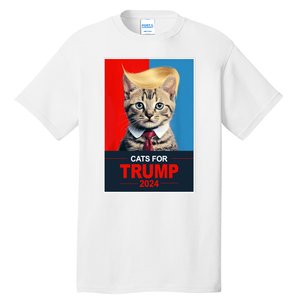 Cats For Donald Trump 2024 Election Tall T-Shirt