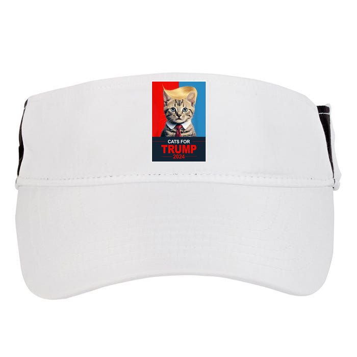 Cats For Donald Trump 2024 Election Adult Drive Performance Visor