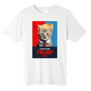 Cats For Donald Trump 2024 Election Tall Fusion ChromaSoft Performance T-Shirt