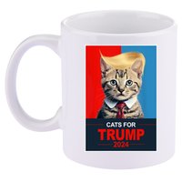 Cats For Donald Trump 2024 Election 11oz C Handle Ceramic Mug