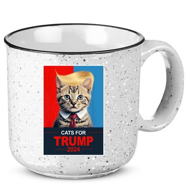 Cats For Donald Trump 2024 Election 15oz Campfire Ceramic Mug