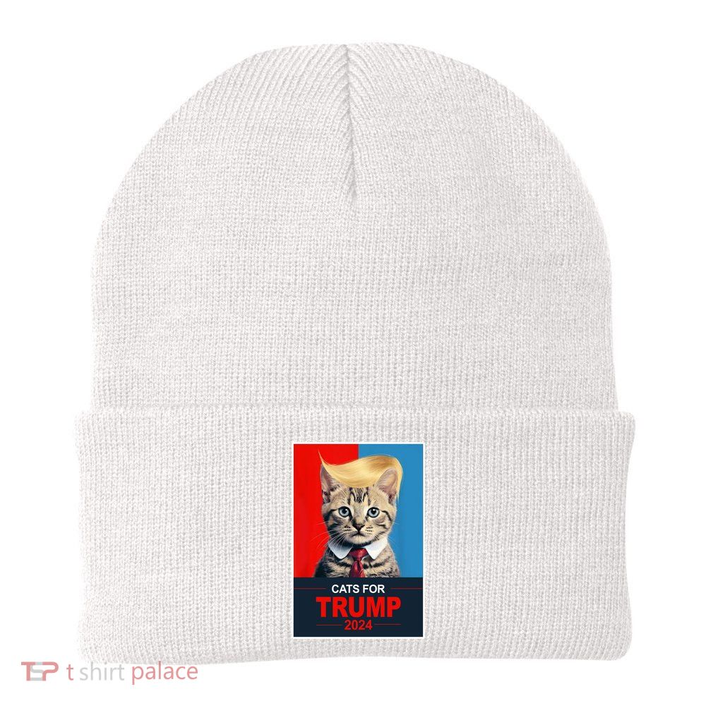 Cats For Donald Trump 2024 Election Knit Cap Winter Beanie