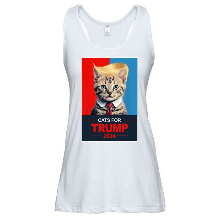 Cats For Donald Trump 2024 Election Ladies Essential Flowy Tank