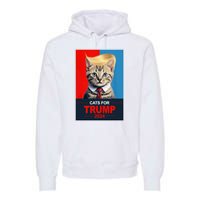 Cats For Donald Trump 2024 Election Premium Hoodie