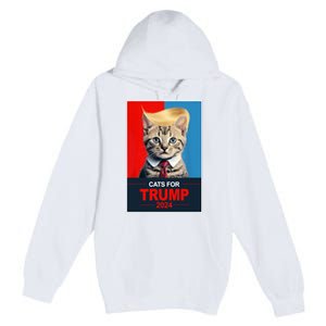 Cats For Donald Trump 2024 Election Premium Pullover Hoodie