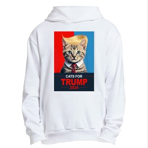 Cats For Donald Trump 2024 Election Urban Pullover Hoodie