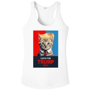 Cats For Donald Trump 2024 Election Ladies PosiCharge Competitor Racerback Tank