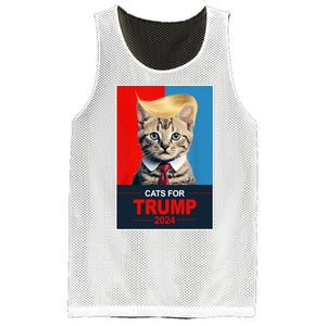 Cats For Donald Trump 2024 Election Mesh Reversible Basketball Jersey Tank