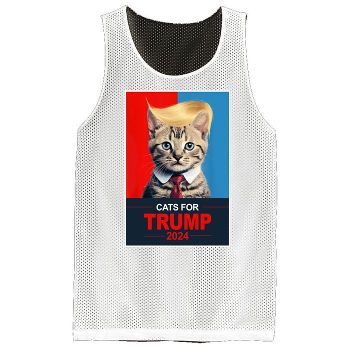 Cats For Donald Trump 2024 Election Mesh Reversible Basketball Jersey Tank