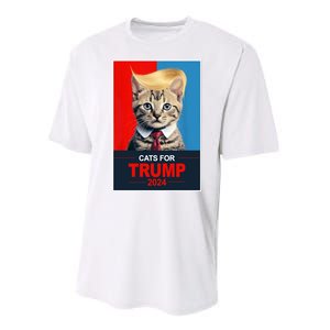 Cats For Donald Trump 2024 Election Performance Sprint T-Shirt