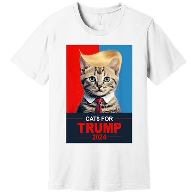 Cats For Donald Trump 2024 Election Premium T-Shirt