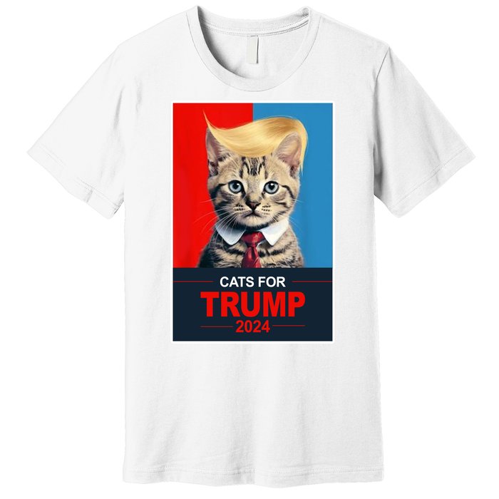 Cats For Donald Trump 2024 Election Premium T-Shirt