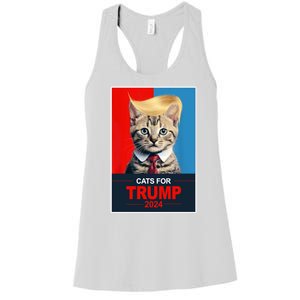 Cats For Donald Trump 2024 Election Women's Racerback Tank