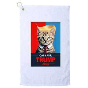 Cats For Donald Trump 2024 Election Platinum Collection Golf Towel