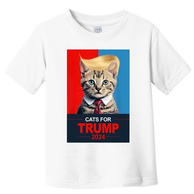 Cats For Donald Trump 2024 Election Toddler T-Shirt