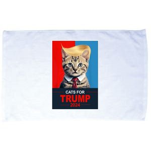 Cats For Donald Trump 2024 Election Microfiber Hand Towel