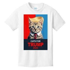 Cats For Donald Trump 2024 Election Kids T-Shirt