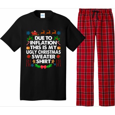 Christmas Funny Due To Inflation This Is My Ugly Sweater Gift Pajama Set