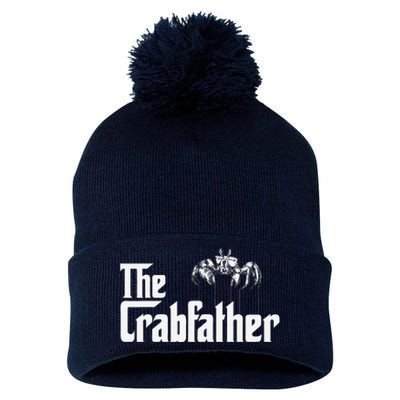 Crab Fishing Dad The Crabfather Pom Pom 12in Knit Beanie