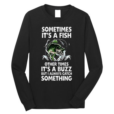 Cool Fishing Design For Men Women Fishing Rod Fish Fisherman Long Sleeve Shirt