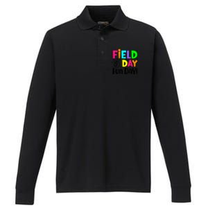 Cute Field Day Fun Day For Teacher Field Day 2024 Cool Gift Performance Long Sleeve Polo