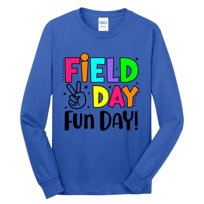 Cute Field Day Fun Day For Teacher Field Day 2024 Cool Gift Tall Long Sleeve T-Shirt