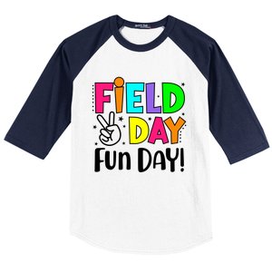 Cute Field Day Fun Day For Teacher Field Day 2024 Cool Gift Baseball Sleeve Shirt