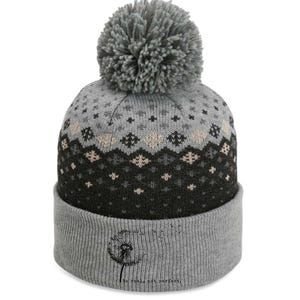 Cute Flying Dandelion Be Real Not Perfect Inspirational Positive Vibes The Baniff Cuffed Pom Beanie