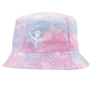 Cute Flying Dandelion Be Real Not Perfect Inspirational Positive Vibes Tie-Dyed Bucket Hat