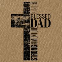 Christian Fathers Day Gifts Religious Blessed Dad Cross Cotton Canvas Backpack