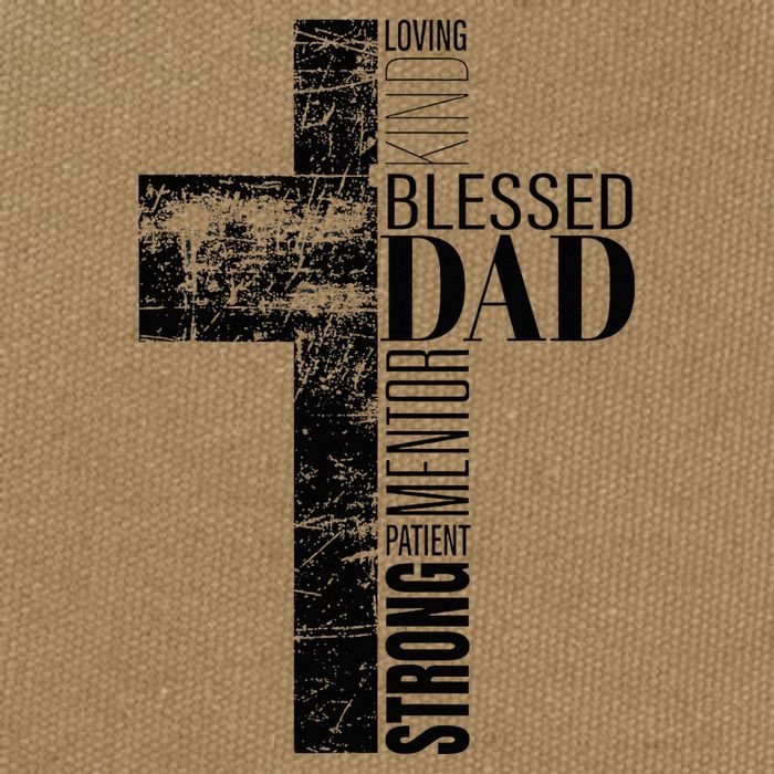 Christian Fathers Day Gifts Religious Blessed Dad Cross Cotton Canvas Backpack