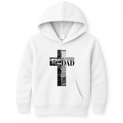 Christian Fathers Day Gifts Religious Blessed Dad Cross Kids Hoodie