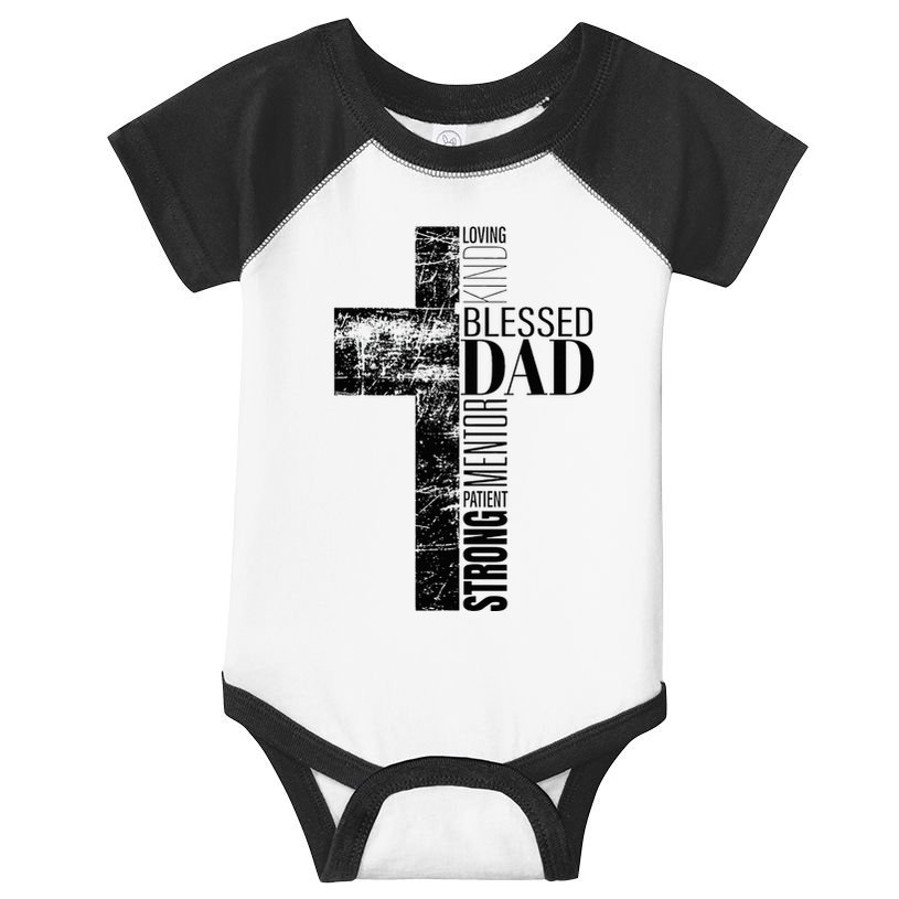 Christian Fathers Day Gifts Religious Blessed Dad Cross Infant Baby Jersey Bodysuit