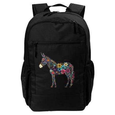 Cute Flower Donkey On Summer Floral Donkey Backpack