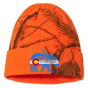 Colorado Flag Design Mountains And Bear Landscape Graphic Gift Kati Licensed 12" Camo Beanie