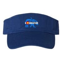 Colorado Flag Design Mountains And Bear Landscape Graphic Gift Valucap Bio-Washed Visor