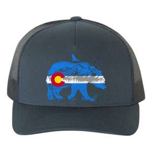 Colorado Flag Design Mountains And Bear Landscape Graphic Gift Yupoong Adult 5-Panel Trucker Hat