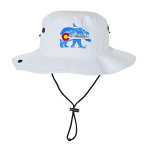 Colorado Flag Design Mountains And Bear Landscape Graphic Gift Legacy Cool Fit Booney Bucket Hat