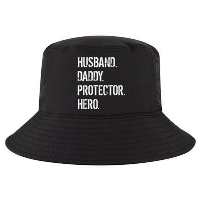 Cool Father Dad Husband Daddy Protector Hero Funny Gift Cool Comfort Performance Bucket Hat