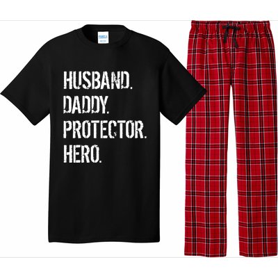 Cool Father Dad Husband Daddy Protector Hero Funny Gift Pajama Set