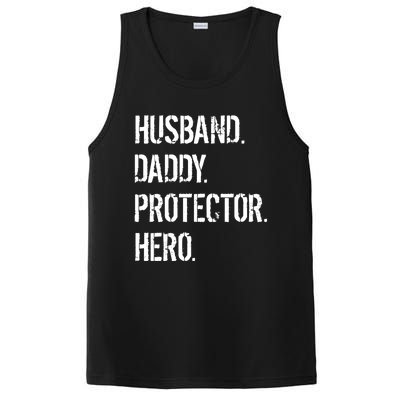 Cool Father Dad Husband Daddy Protector Hero Funny Gift PosiCharge Competitor Tank