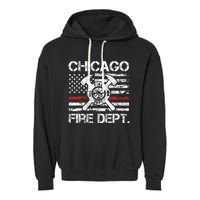 Custom Fire Department Thin Red Line Flag Personalize City Or State Garment-Dyed Fleece Hoodie