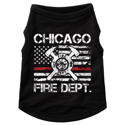 Custom Fire Department Thin Red Line Flag Personalize City Or State Doggie Tank