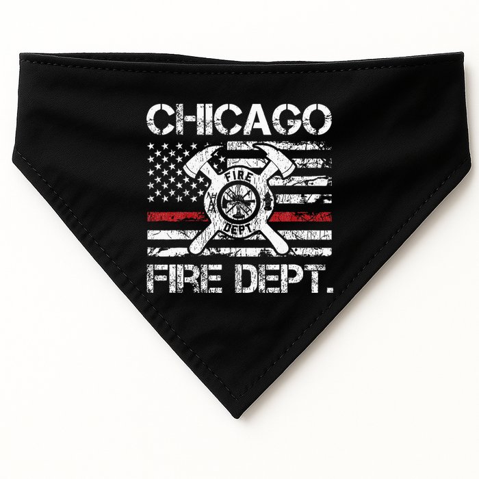 Custom Fire Department Thin Red Line Flag Personalize City Or State USA-Made Doggie Bandana