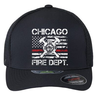 Custom Fire Department Thin Red Line Flag Personalize City Or State Flexfit Unipanel Trucker Cap
