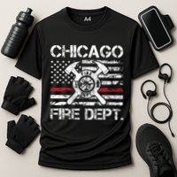 Custom Fire Department Thin Red Line Flag Personalize City Or State Performance Shirt