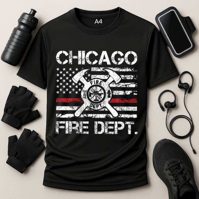 Custom Fire Department Thin Red Line Flag Personalize City Or State Performance Shirt